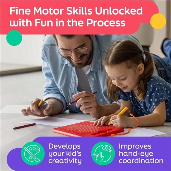 Magnetic Drawing Board for Kids & Toddlers with Beads and Magnet Stylus Pen - Picture 2 of 7